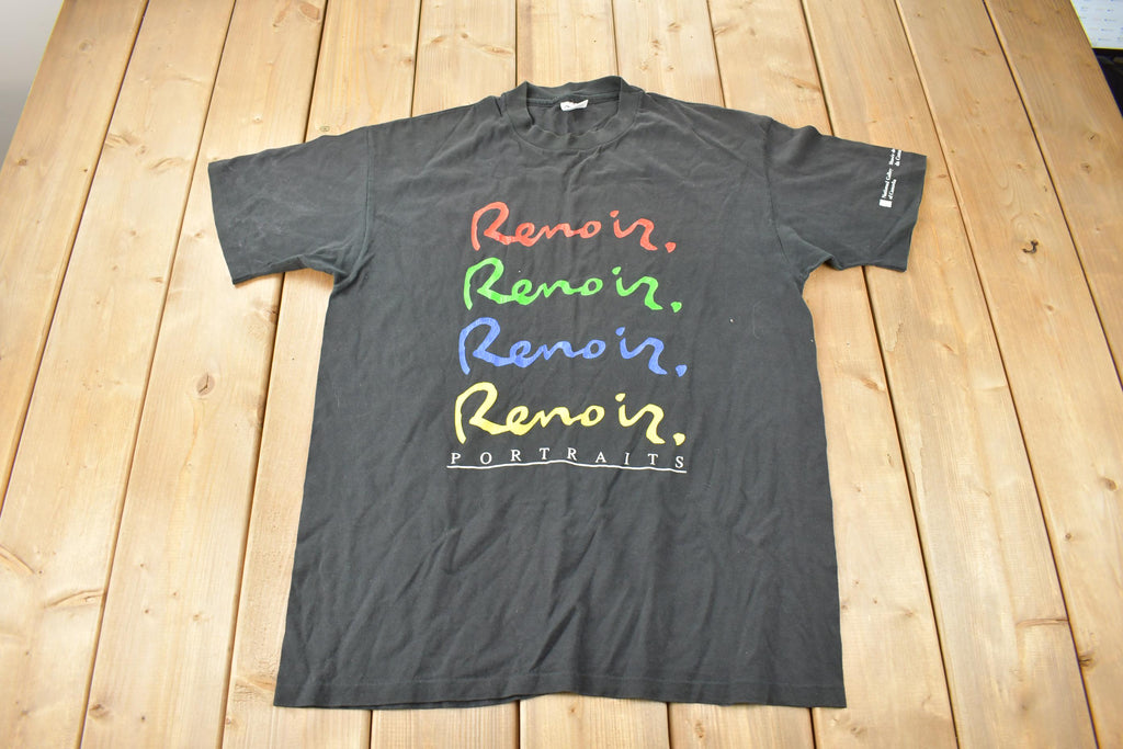 Vintage 1990s Renoir Portraits Graphic Art T-Shirt