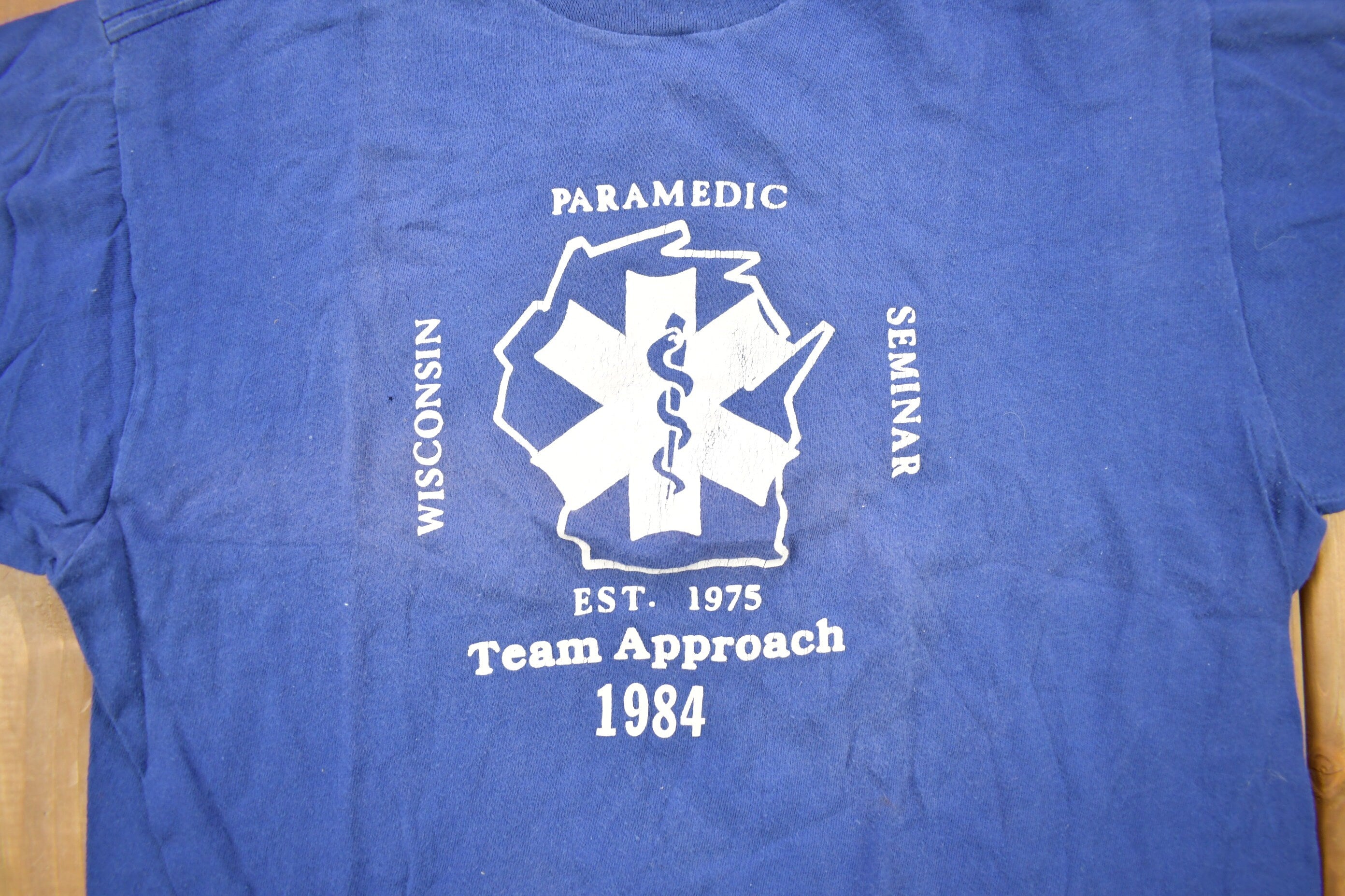 Vintage 1984 Wisconsin Paramedic Graphic T Shirt