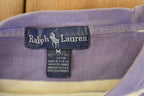 Vintage 1980's Polo Ralph Lauren Striped Crown Crest Crewneck Sweatshirt Men's Medium