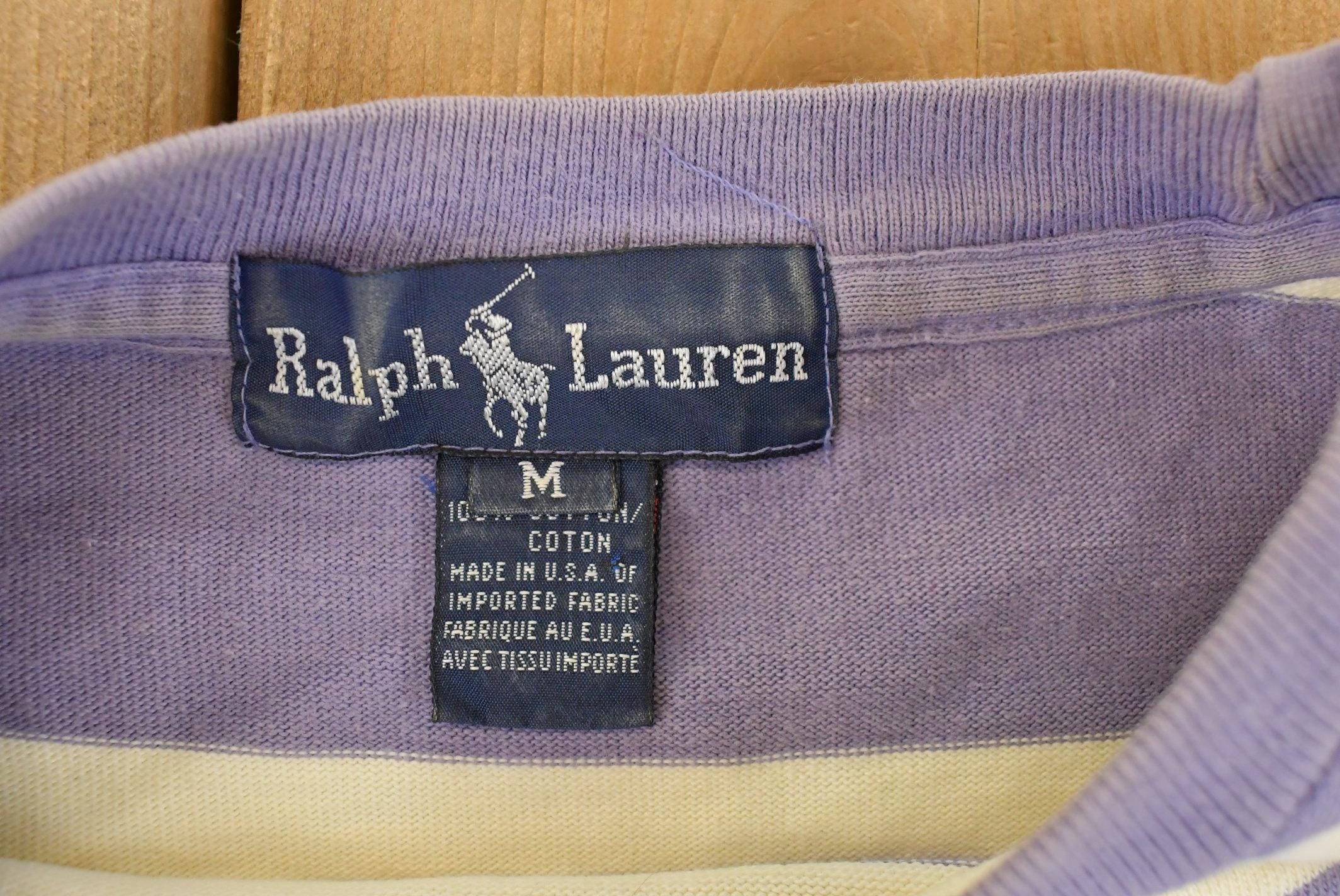 Vintage 1980's Polo Ralph Lauren Striped Crown Crest Crewneck Sweatshirt Men's Medium