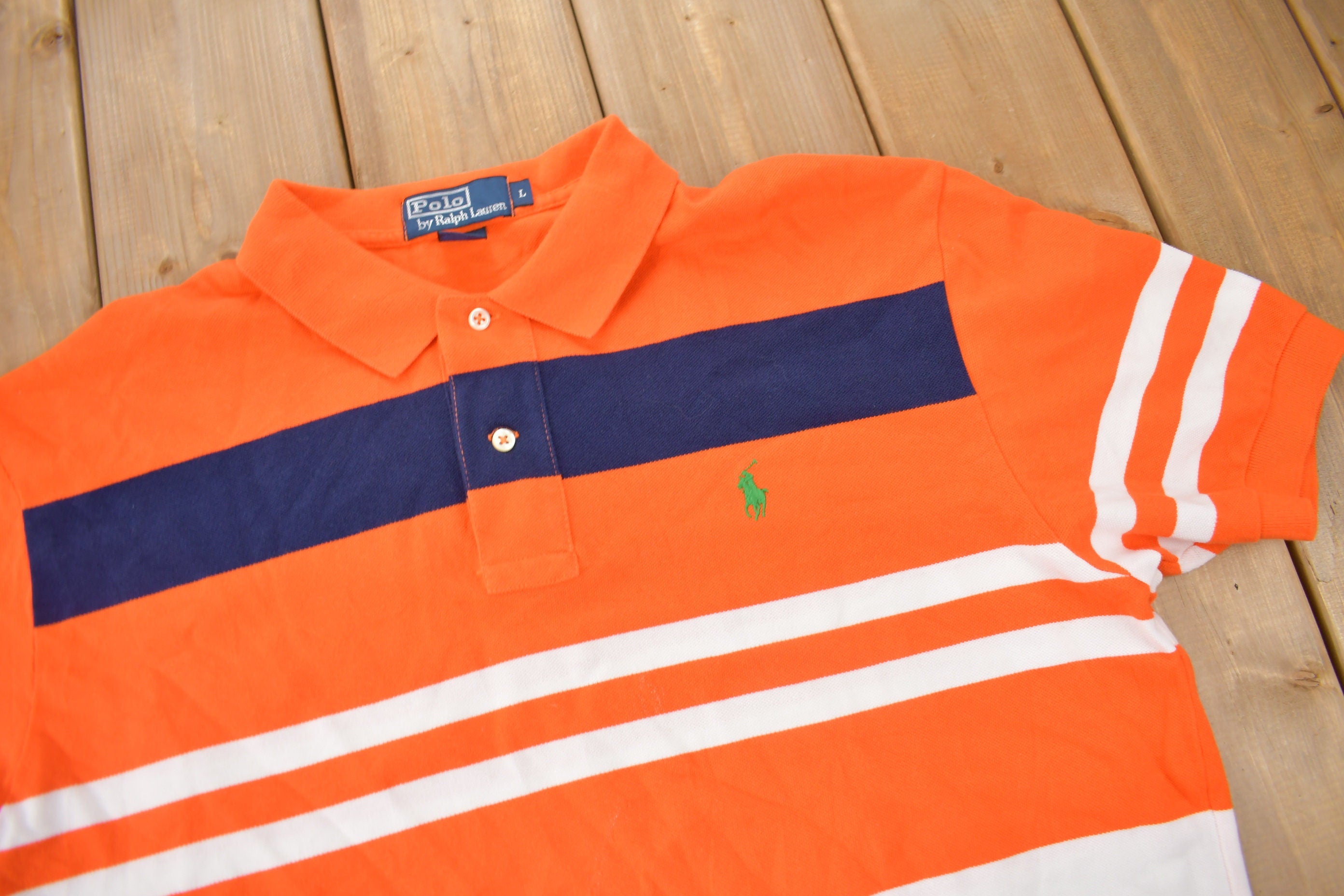 Vintage 1990s Polo Ralph Lauren Striped Polo Shirt