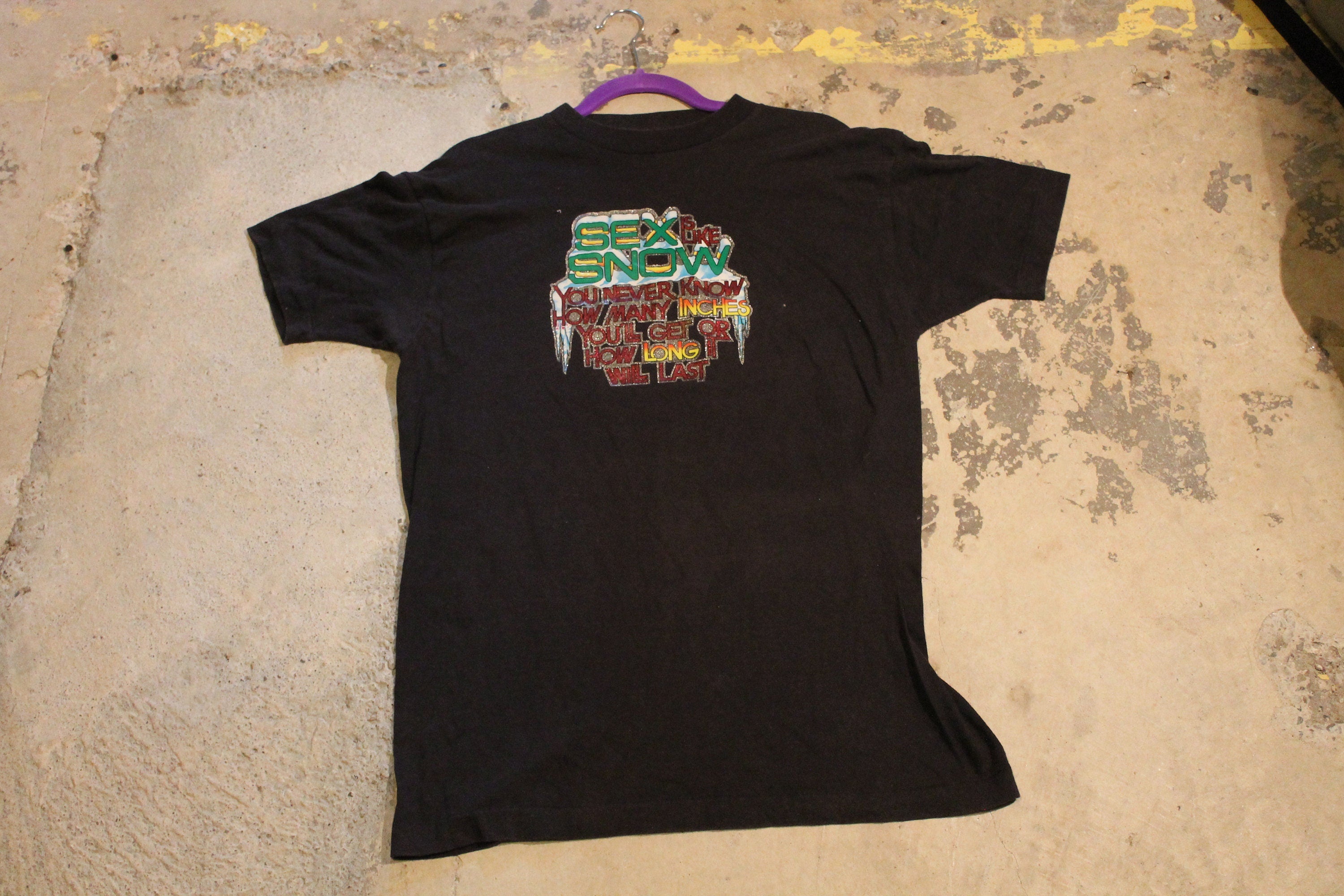 Vintage 1979 Sex Is Like Snow Graphic T Shirt