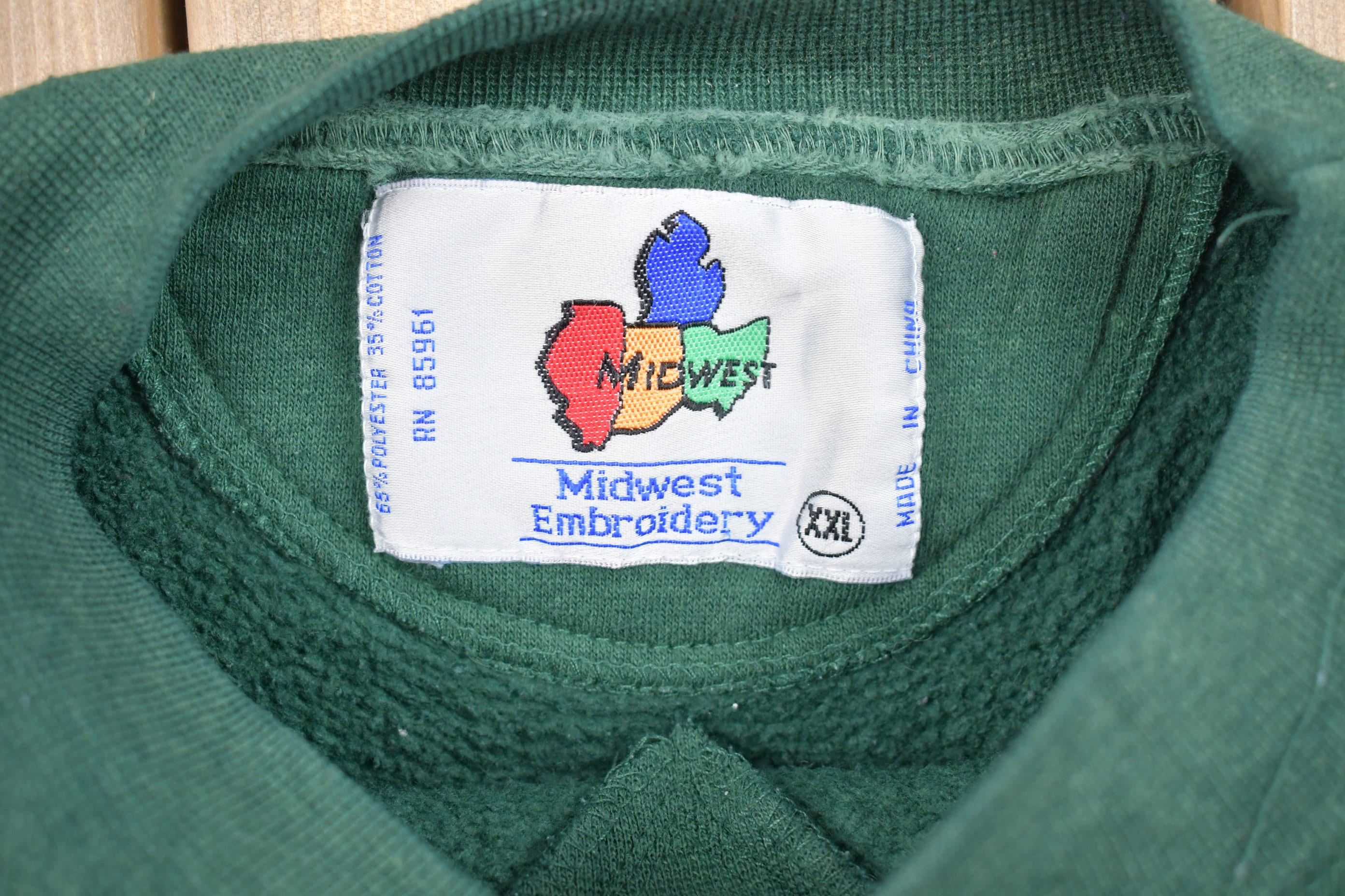 Vintage 1990s Midwest Embroidery Mustangs Crewneck Sweatshirt