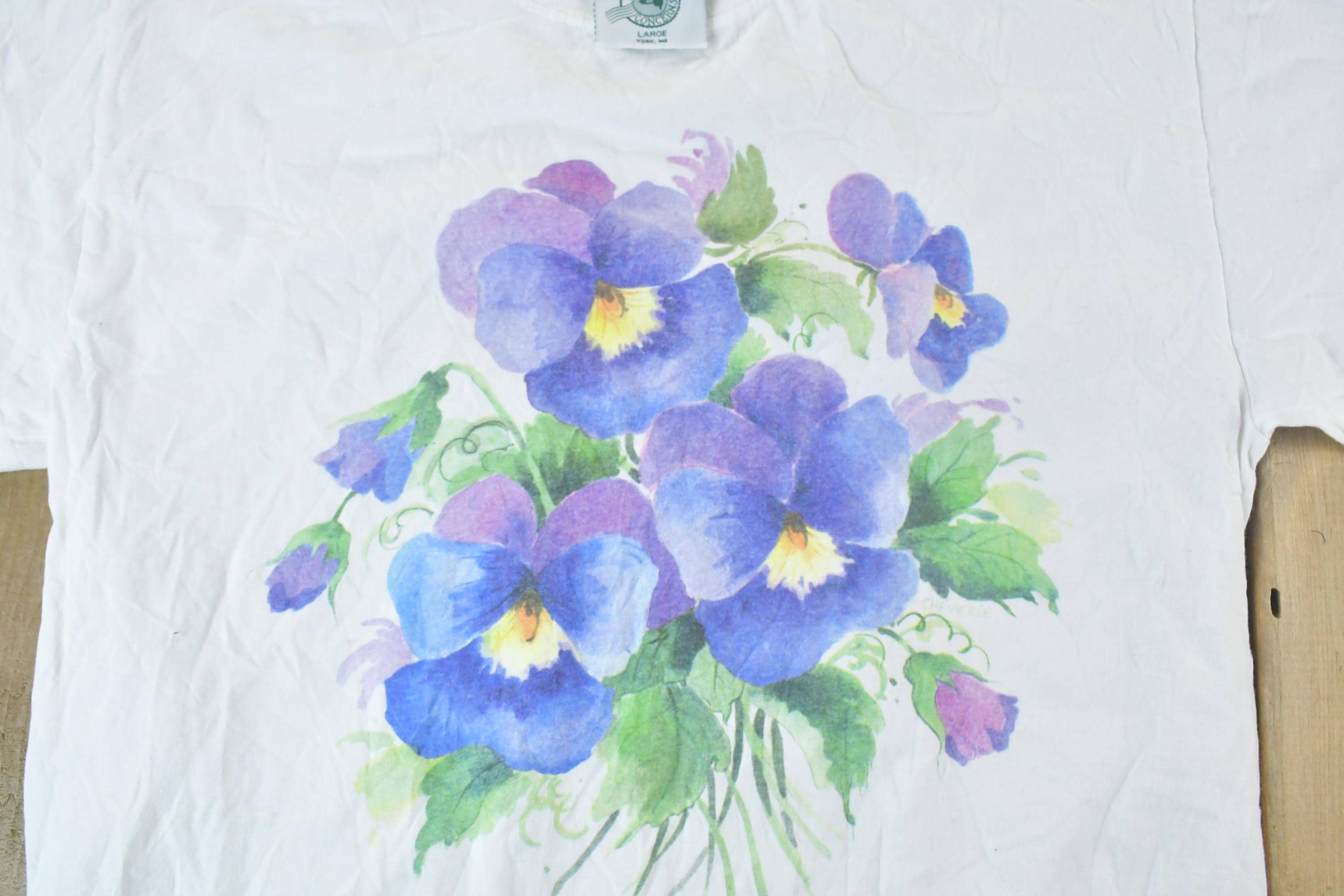 Vintage 1990s Floral Single Stitch T-Shirt