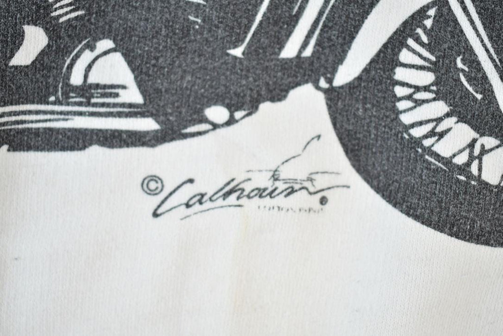 Vintage 1990s Motorcycle Santa Crewneck Sweatshirt