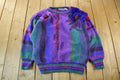 Vintage 1990s Mariea Kim Knit Abstract Pattern Crewneck Sweater