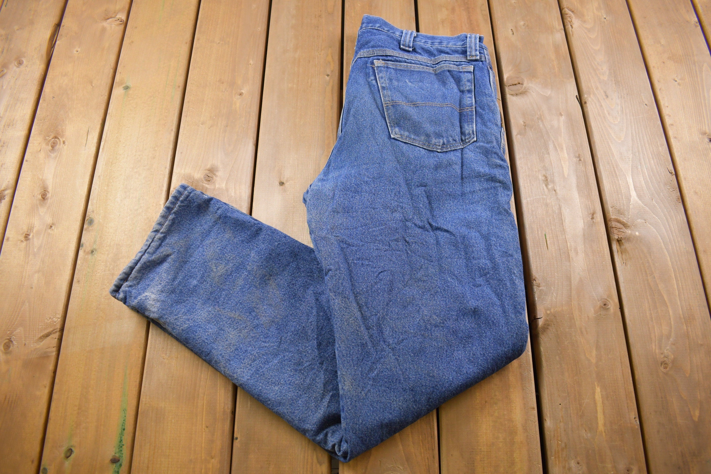 Vintage 1990's Wrangler Lined Blue Jeans 36 x 33