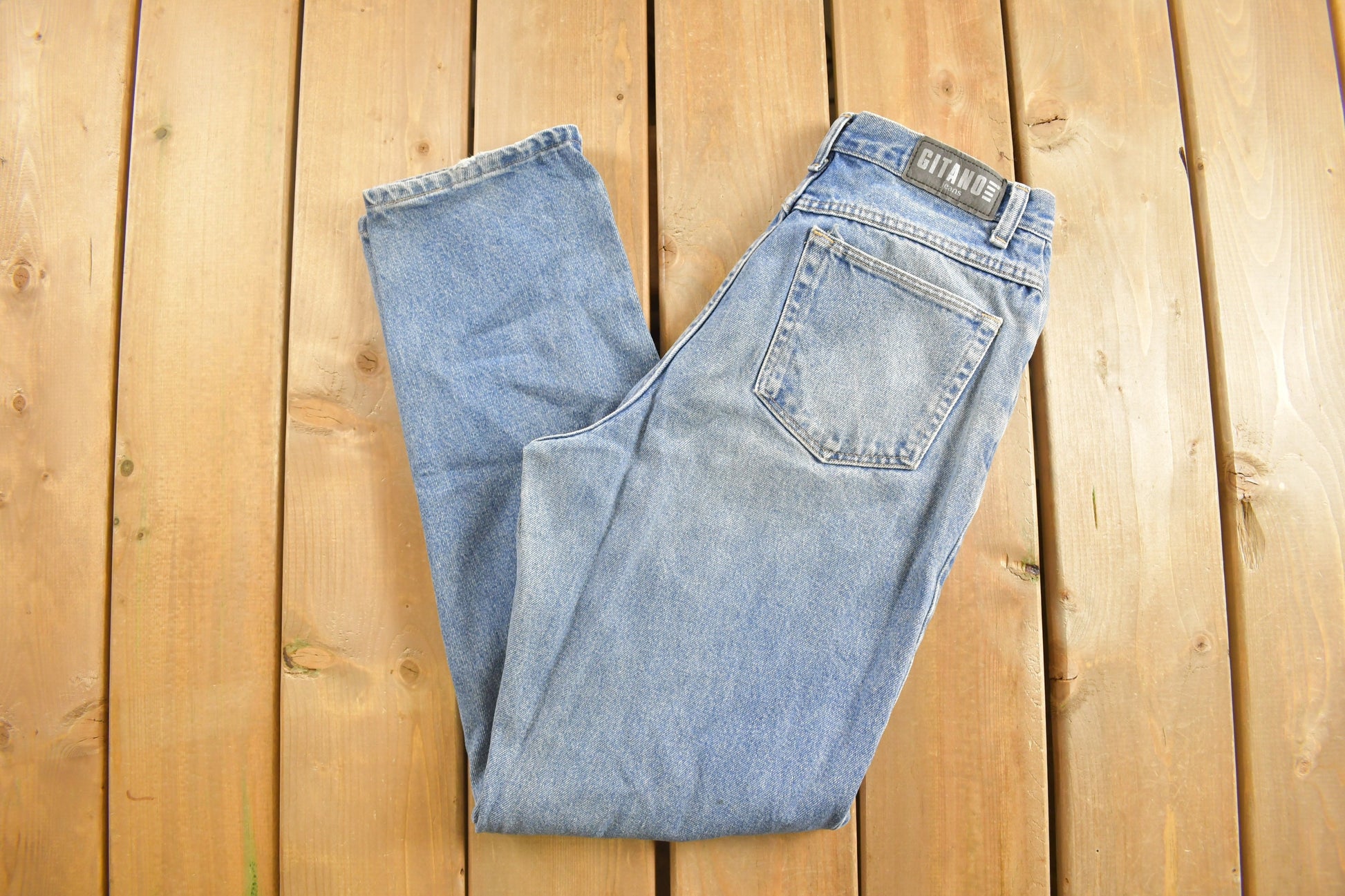 Vintage 1980s Gitano Light Wash Tapered Mom Jeans