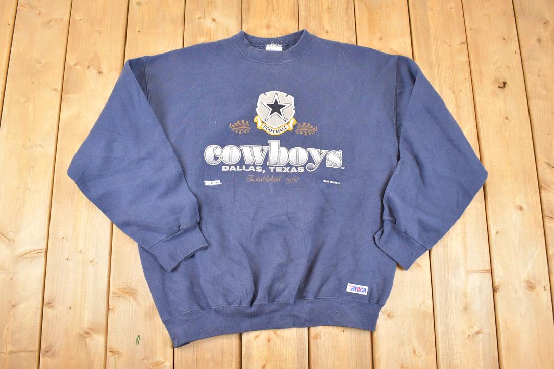 Vintage 1993 Dallas Cowboys Trench Ultra NFL Crewneck Sweatshirt Men's L