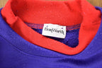 Vintage 1990s Bonworth Fancy Cat Cute Double Collar Crew Neck Sweater