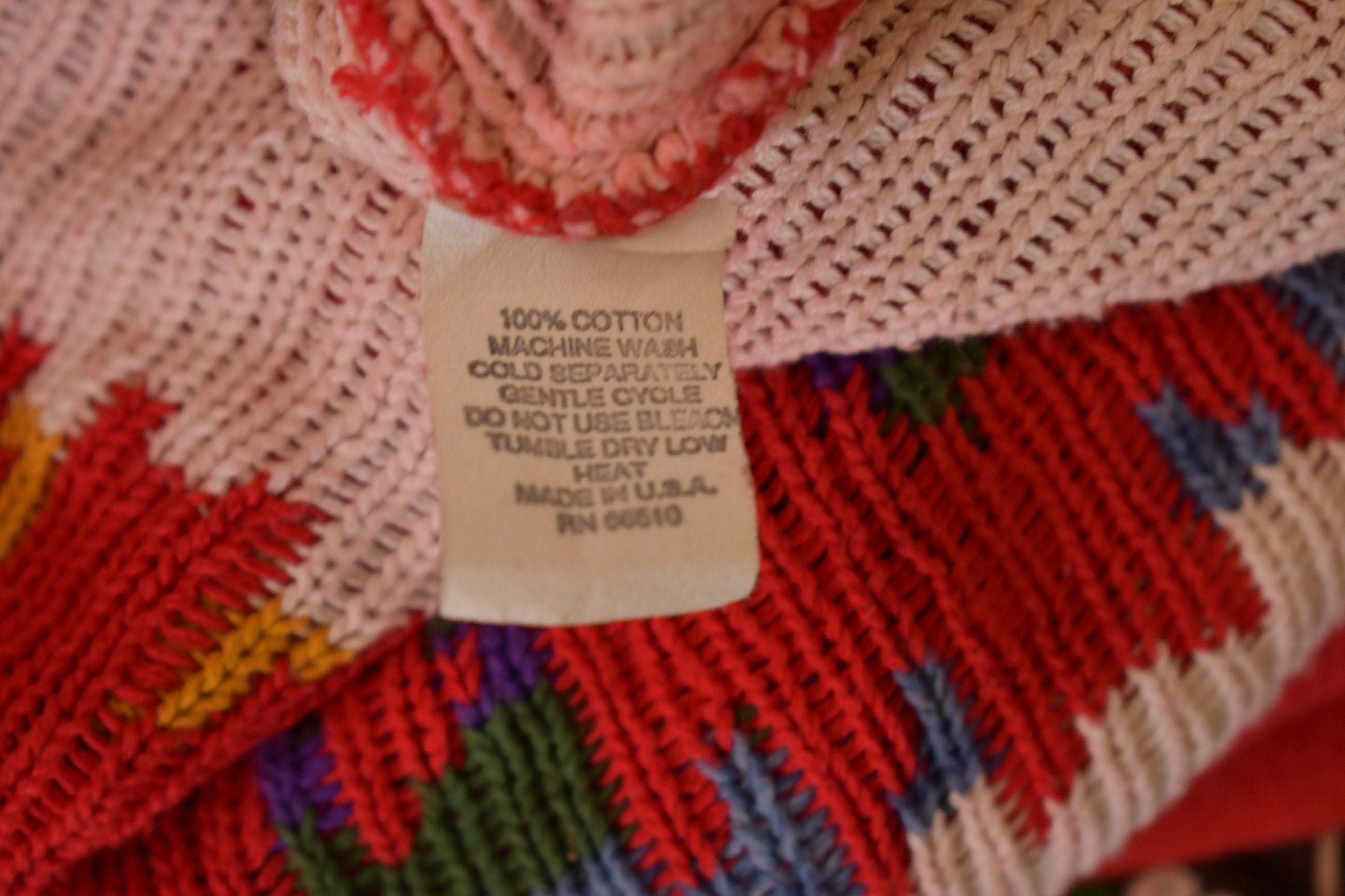 Vintage 1990s Aztec Pattern Knit Turtleneck Sweater