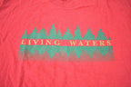 Vintage 1990s Living Waters Tennessee River Souvenir Travel T-Shirt Made In USA