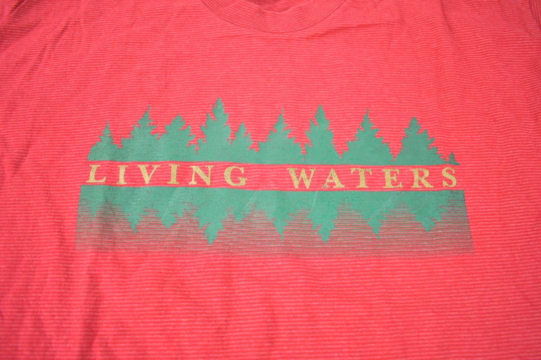 Vintage 1990s Living Waters Tennessee River Souvenir Travel T-Shirt Made In USA