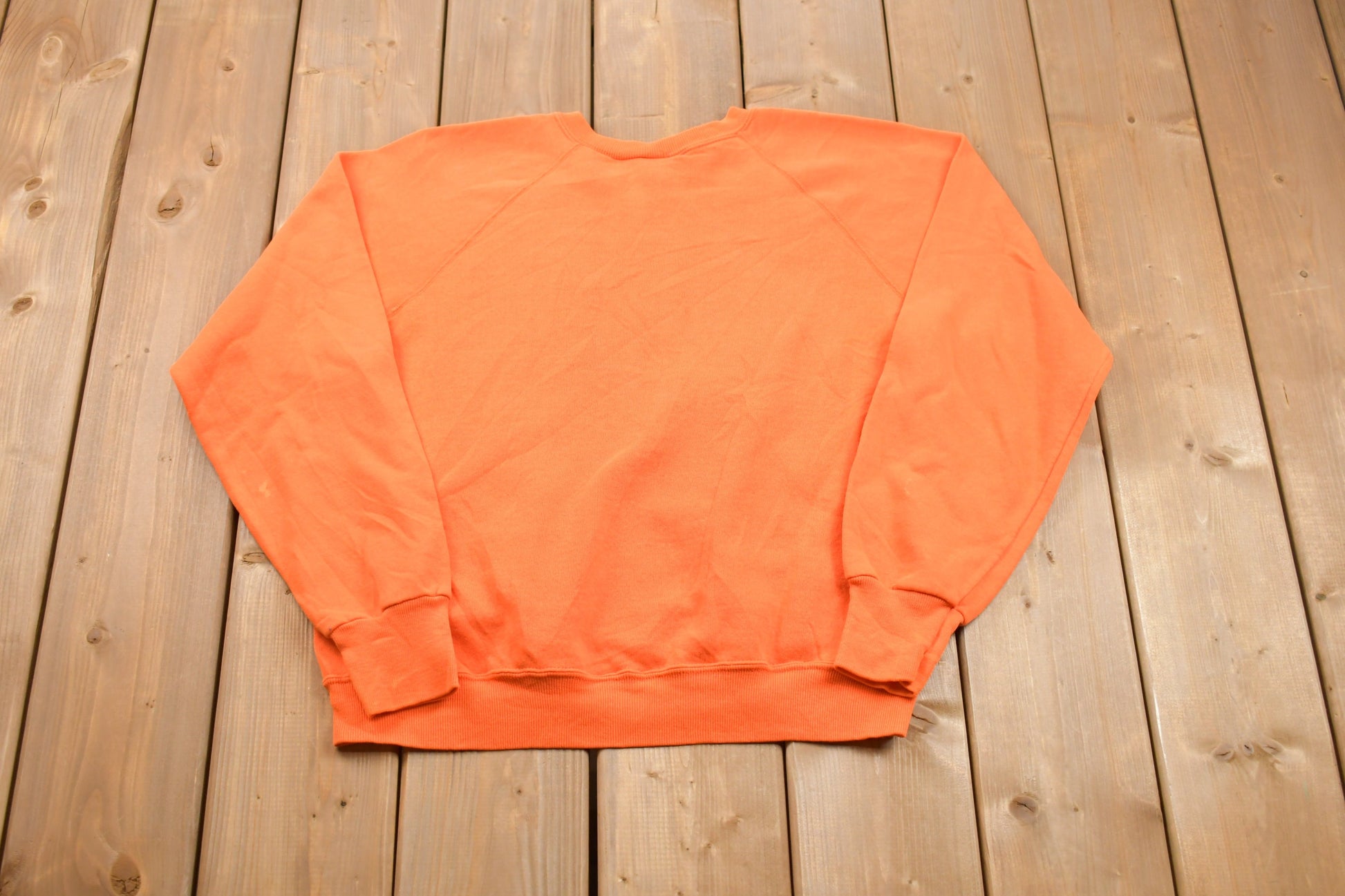 Vintage 1980s Blank Raglan Crewneck Sweatshirt