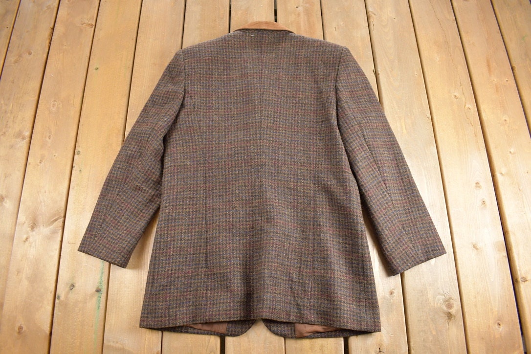 Vintage 1980s Charles Klein Herringbone Wool Blazer