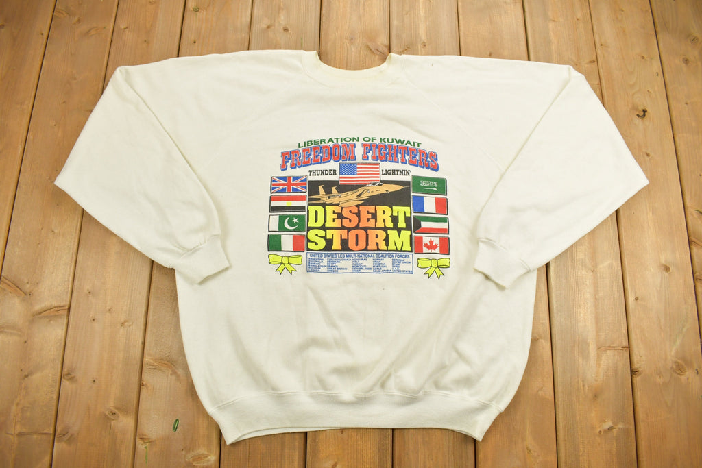 Vintage 1990s Desert Storm "Freedom Fighters" Crewneck Sweatshirt