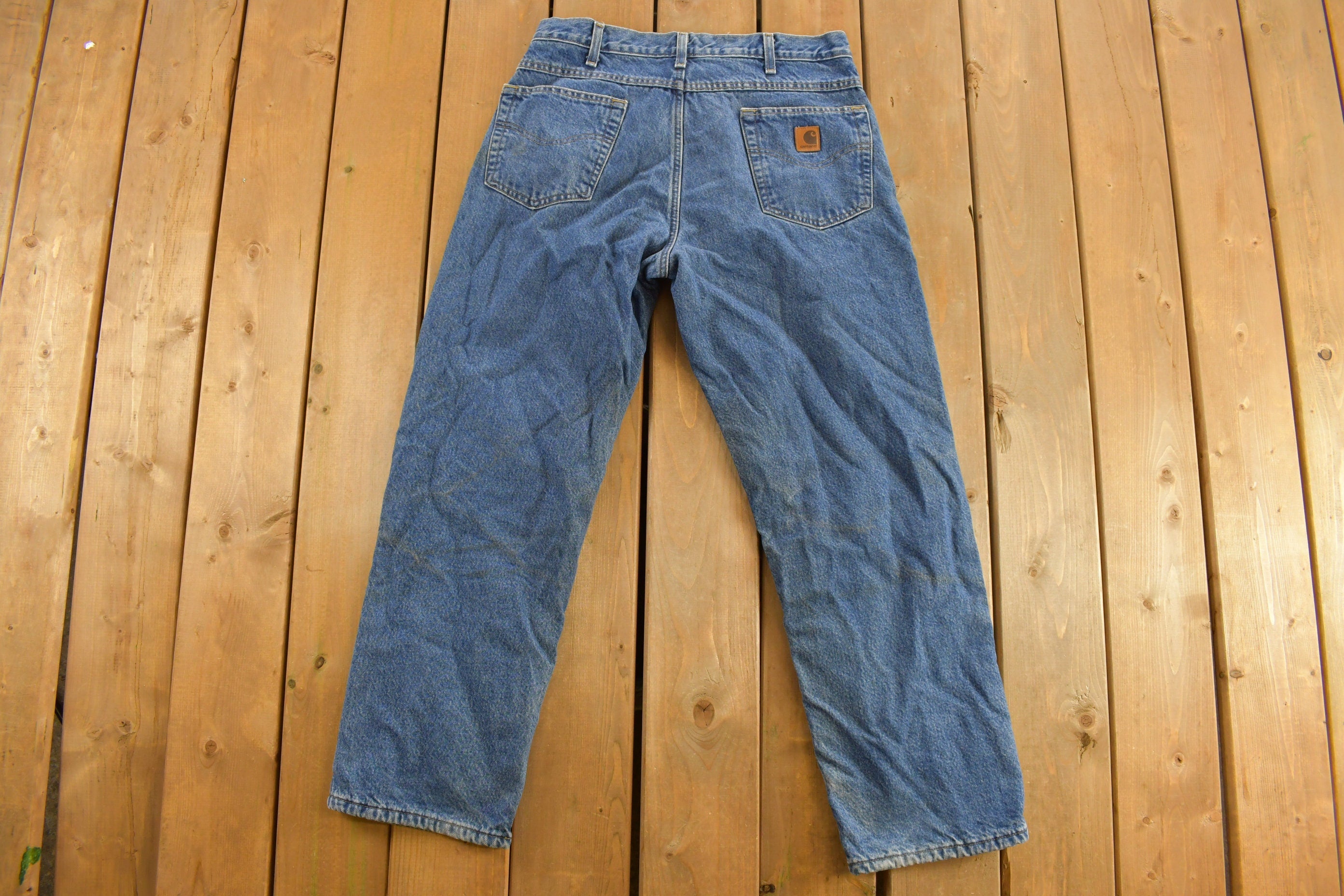 Vintage 1990s Carhartt Lined Carpenter Work Pants Size 34 x 30