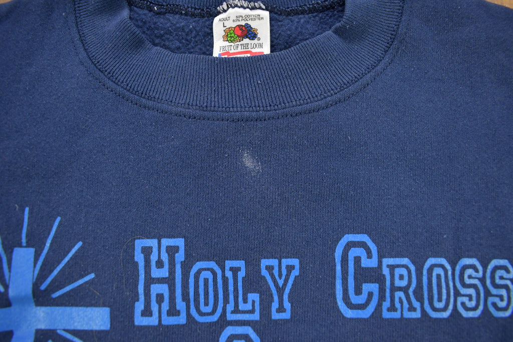 Vintage 1990s Holy Cross High School Collegiate Heavyweight Crewneck