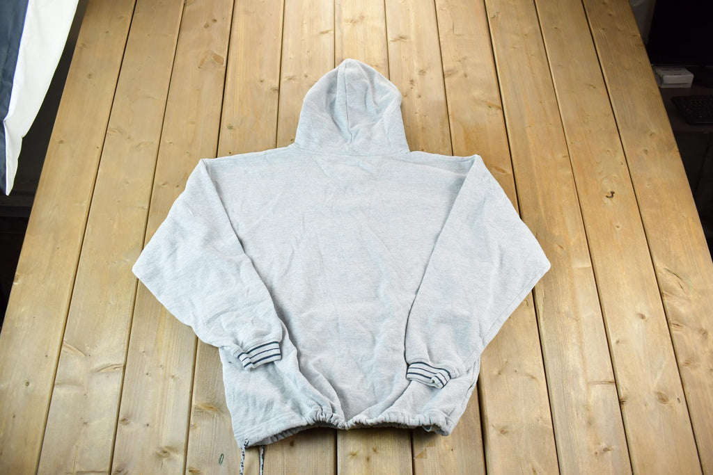 Vintage 1990s South Dakota Tech Hardrockers Souvenir Plaid Lined Hooded Sweatshirt Made In USA