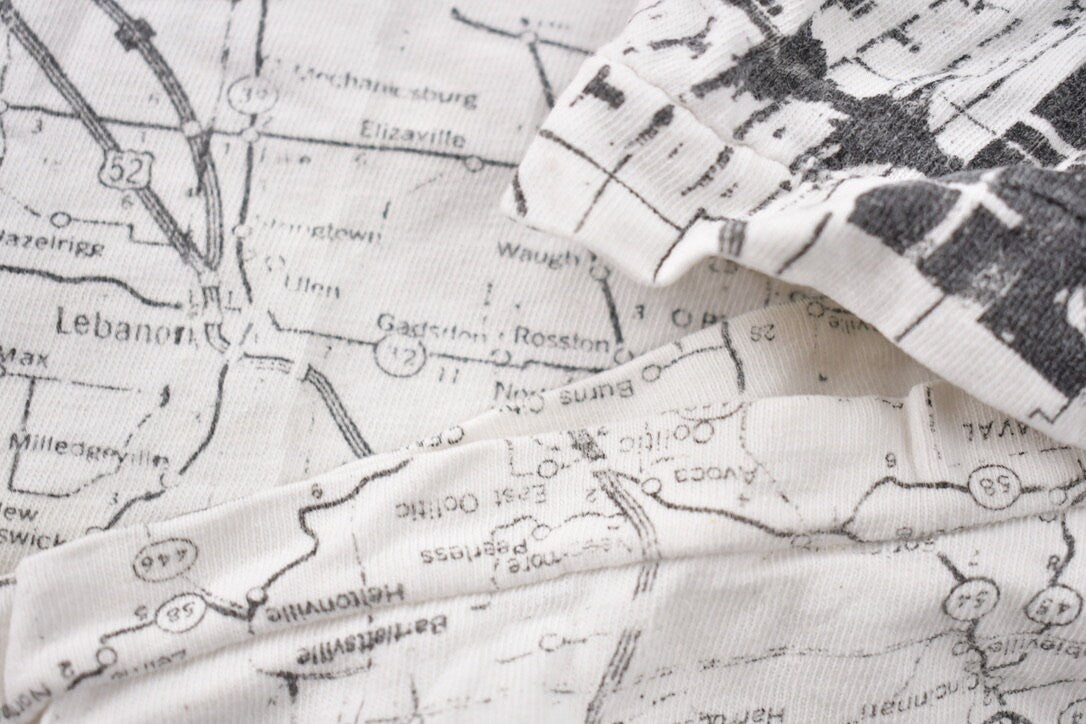 Vintage 1990s Indiana Map Souvenir T Shirt