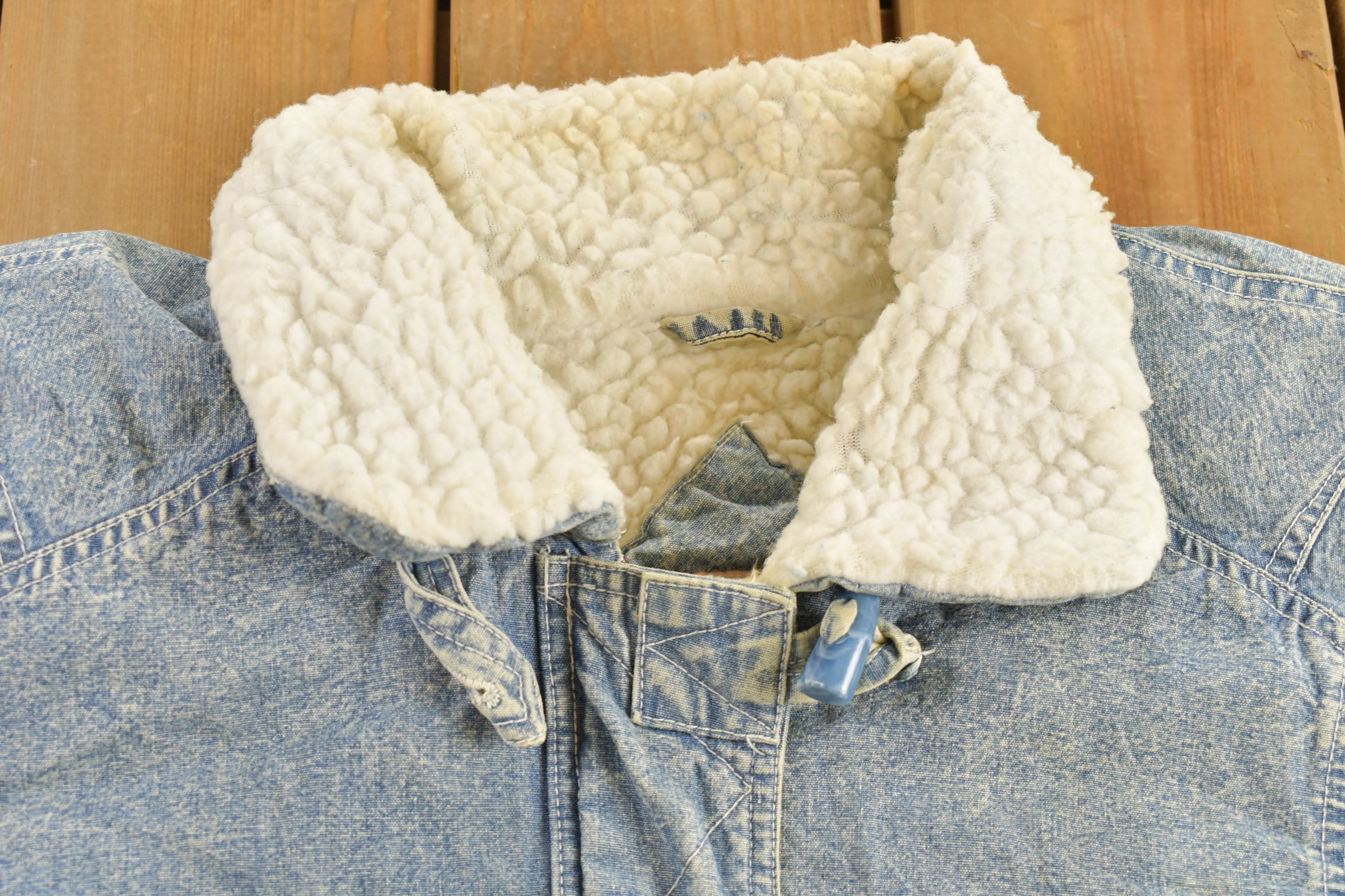 Vintage 1990s Blue Creek Denim Full Length Jean Jacket