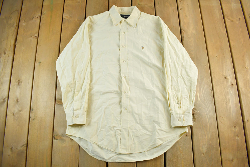 Vintage 1990s Polo Ralph Lauren Yarmouth Long Sleeve Button Down Shirt Men's XL