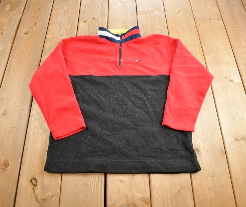 Vintage 1990s Tommy Hilfiger Fleece Zip Up Sweater