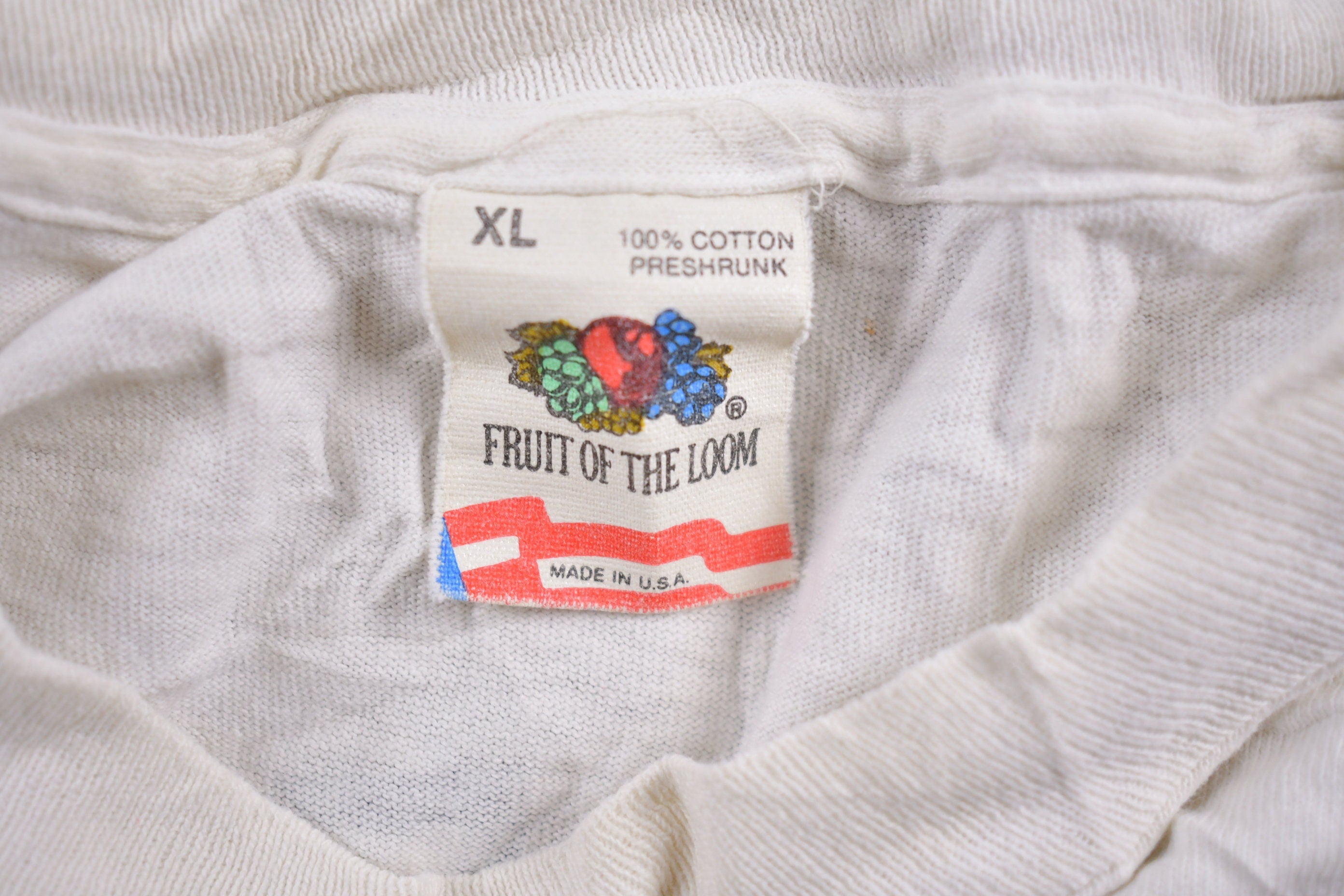 Vintage 1988 Fruit of the Loom Bike Race Graphic T Shirt