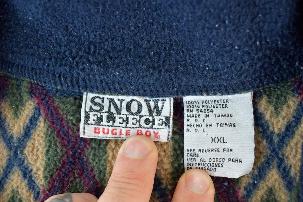Vintage 1990s Bugle Boy Snow Fleece Outdoorsman Sweater