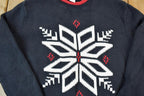 Vintage 1990s Jones New York Snowflake Knit Crewneck Sweater