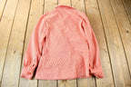 True Vintage 1950s Micro Plaid Button Up Blouse Size Womens Small