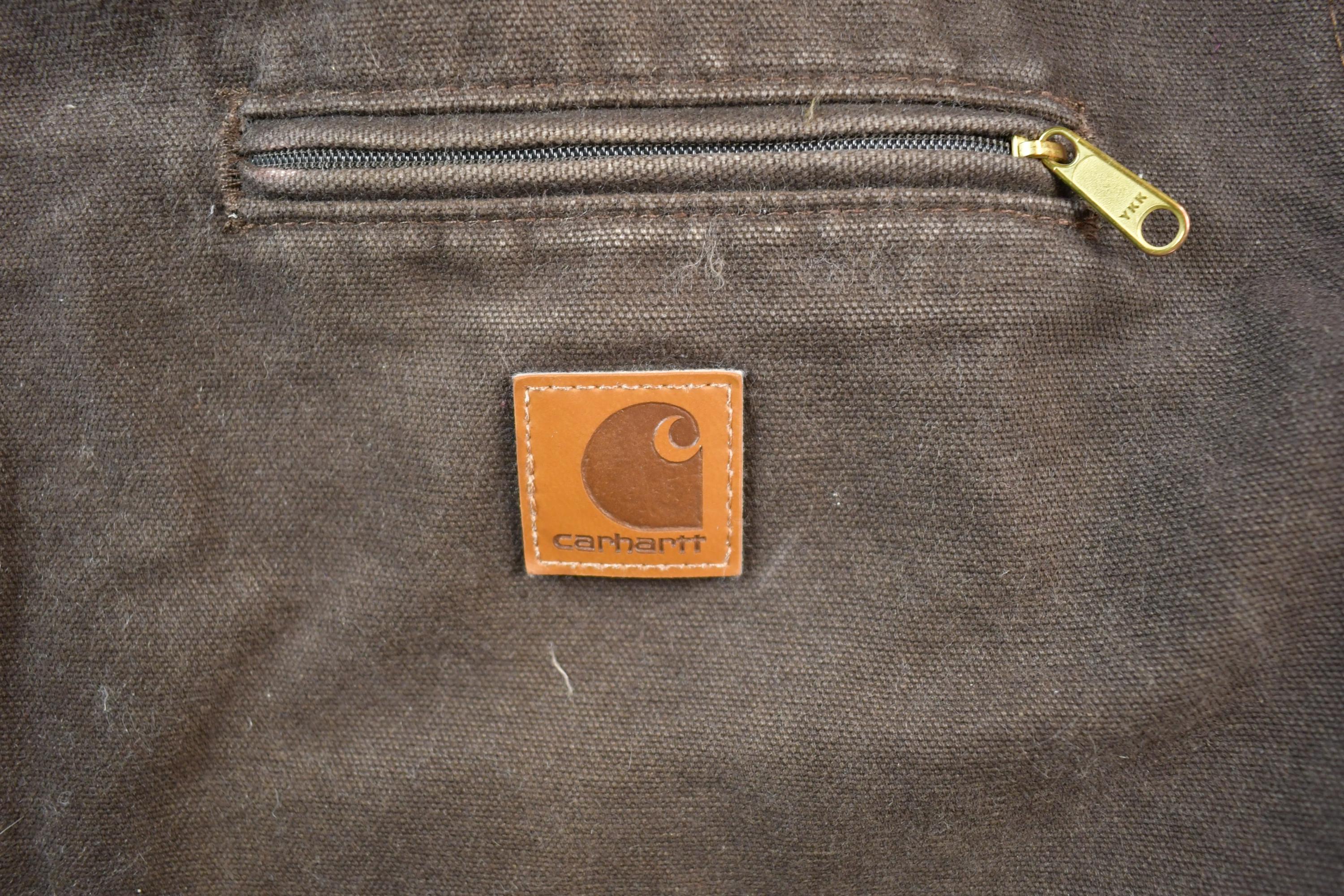 Vintage 1990s Distressed Carhartt Blanket Lined Hooded Jacket