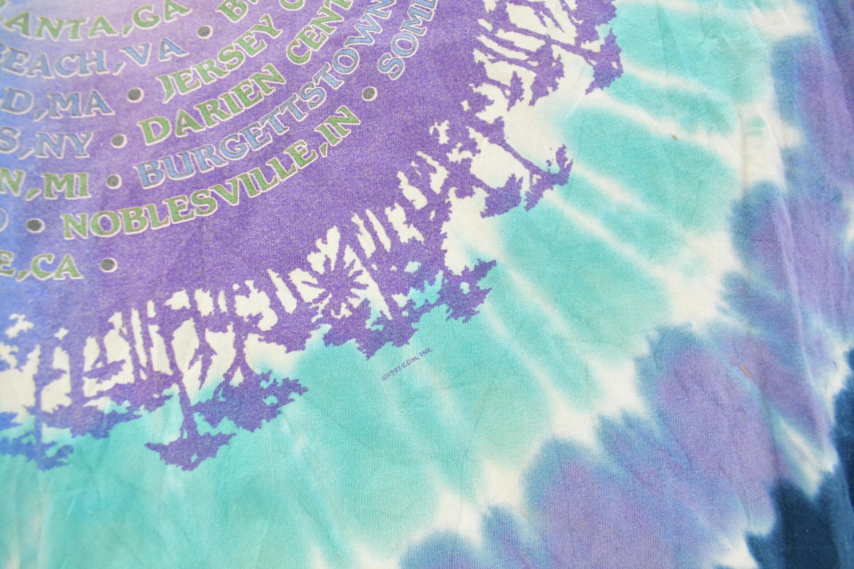 Vintage 1997 The Grateful Dead Further Festival Liquid Blue Graphic T-Shirt Men's XL