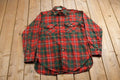 Vintage 1990s Woolrich Plaid Flannel Button Up Shirt