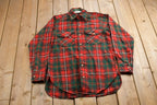 Vintage 1990s Woolrich Plaid Flannel Button Up Shirt