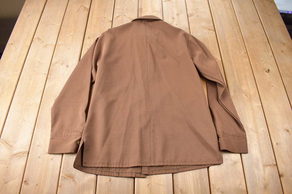 Vintage 1970s Levi's Panatela Tops Western Style Brown Button Up Shirt Made in USA Size L
