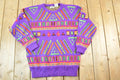 Vintage 1990s Snap By Knit Set Abstract Pattern Crewneck Sweater Mens L