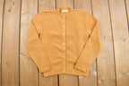 Vintage 1960s Sears Knit Cardigan Sweater  Made In USA  Vintage Cable Knit  Abstract Knit Crewneck