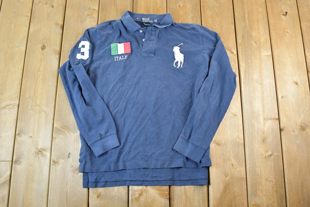 Vintage 1990s Polo By Ralph Lauren Italy Long Sleeve Quarter Button Up Shirt