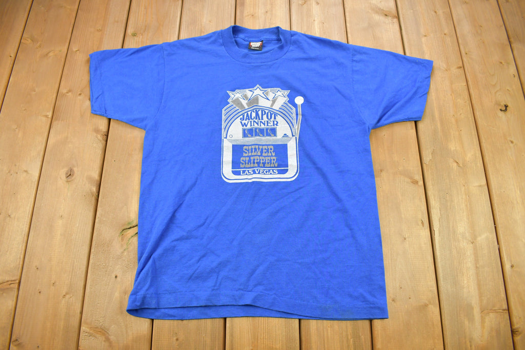 Vintage 1990s Jackpot Winner Silver Slipper Las Vegas Souvenir T Shirt