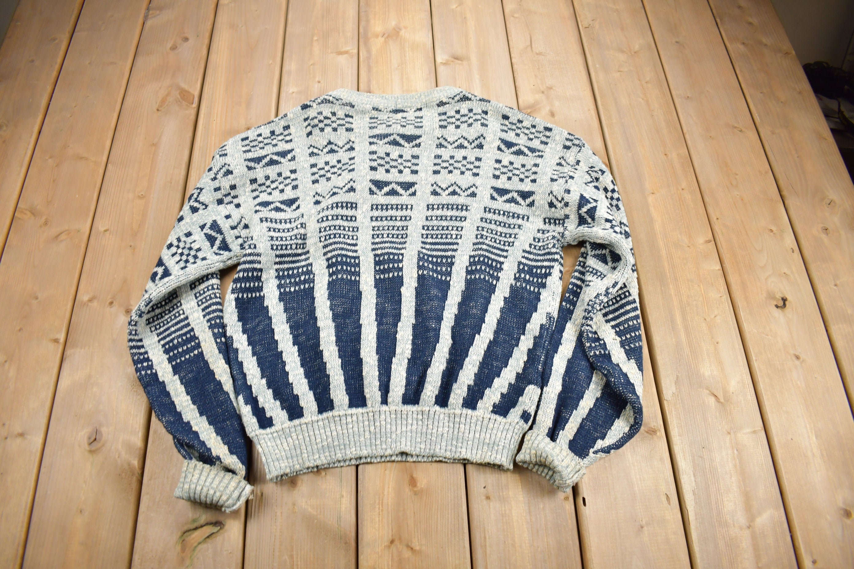 Vintage 1990s McGregor Geometric Patterned Crewneck Sweater