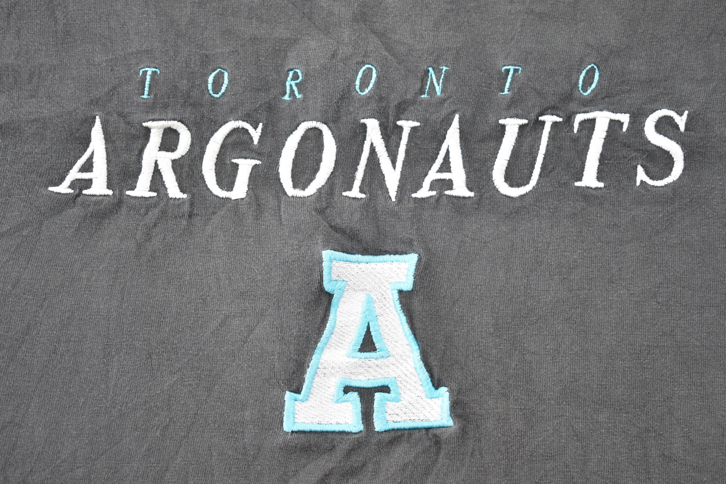 Vintage 1990s Toronto Argos Embroidered Graphic T-Shirt  CFL Tee  Americana  Sportswear  Athletic  Faded  Fan Gear  CFL  Football