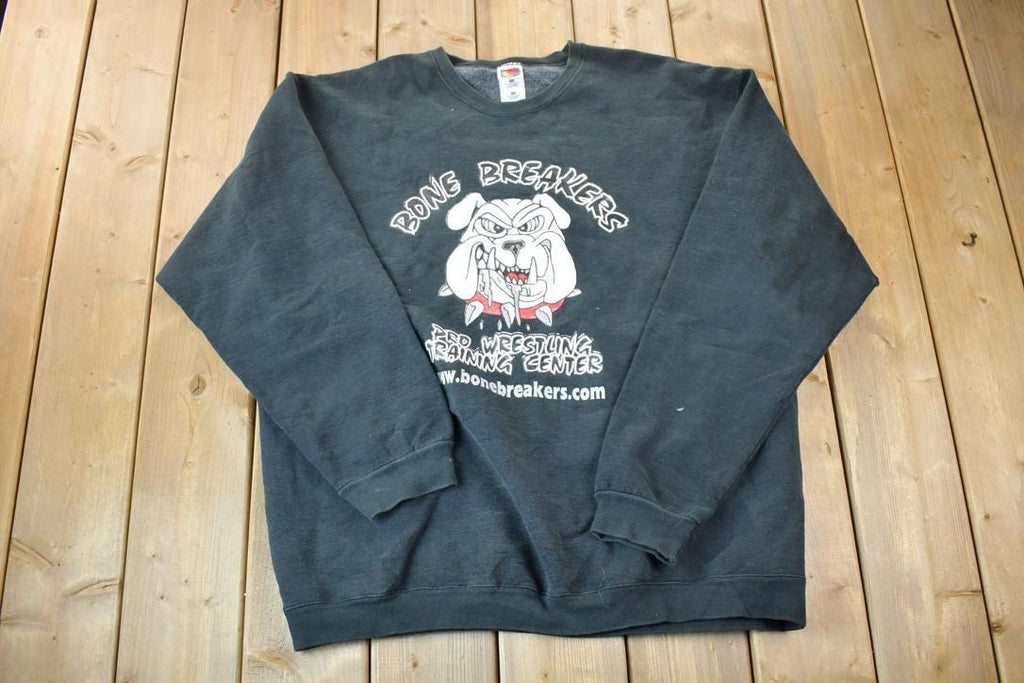 Vintage 1990s Bone Breakers Wrestling Super Heavy Cotton Crewneck Sweatshirt