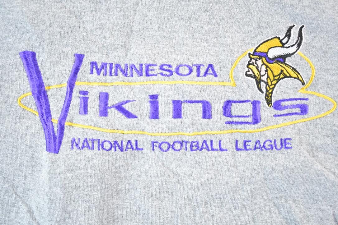 Vintage 1990s Minnesota Vikings Logo 7 NFL Crewneck Sweatshirt Mens XL