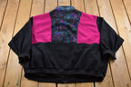 Vintage 1990s Komitor Full Zip Abstract Print Fleece Sweater