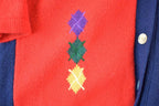 Vintage 1990s Cive Knit Abstract Pattern Cardigan Sweater