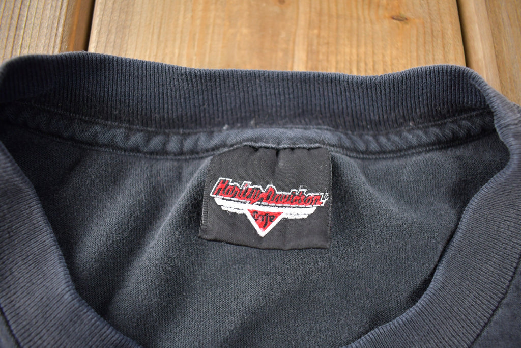 Vintage 1990s Harley Davidson 3D Emblem T-Shirt Made In USA Size L
