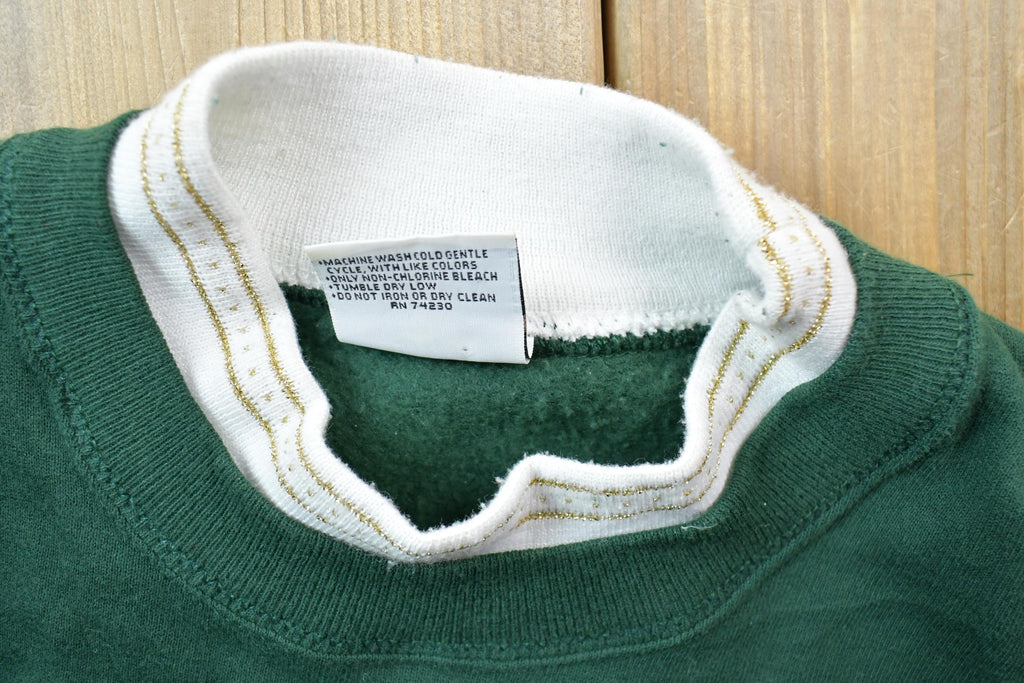 Vintage 1990s Angel Christmas Horns Cute Gopher Crewneck Sweater