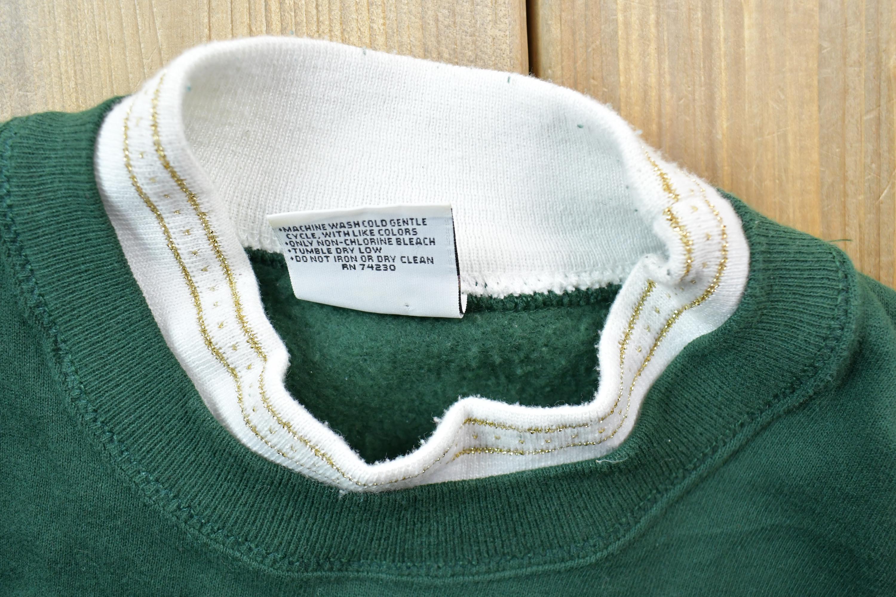 Vintage 1990s Angel Christmas Horns Cute Gopher Crewneck Sweater