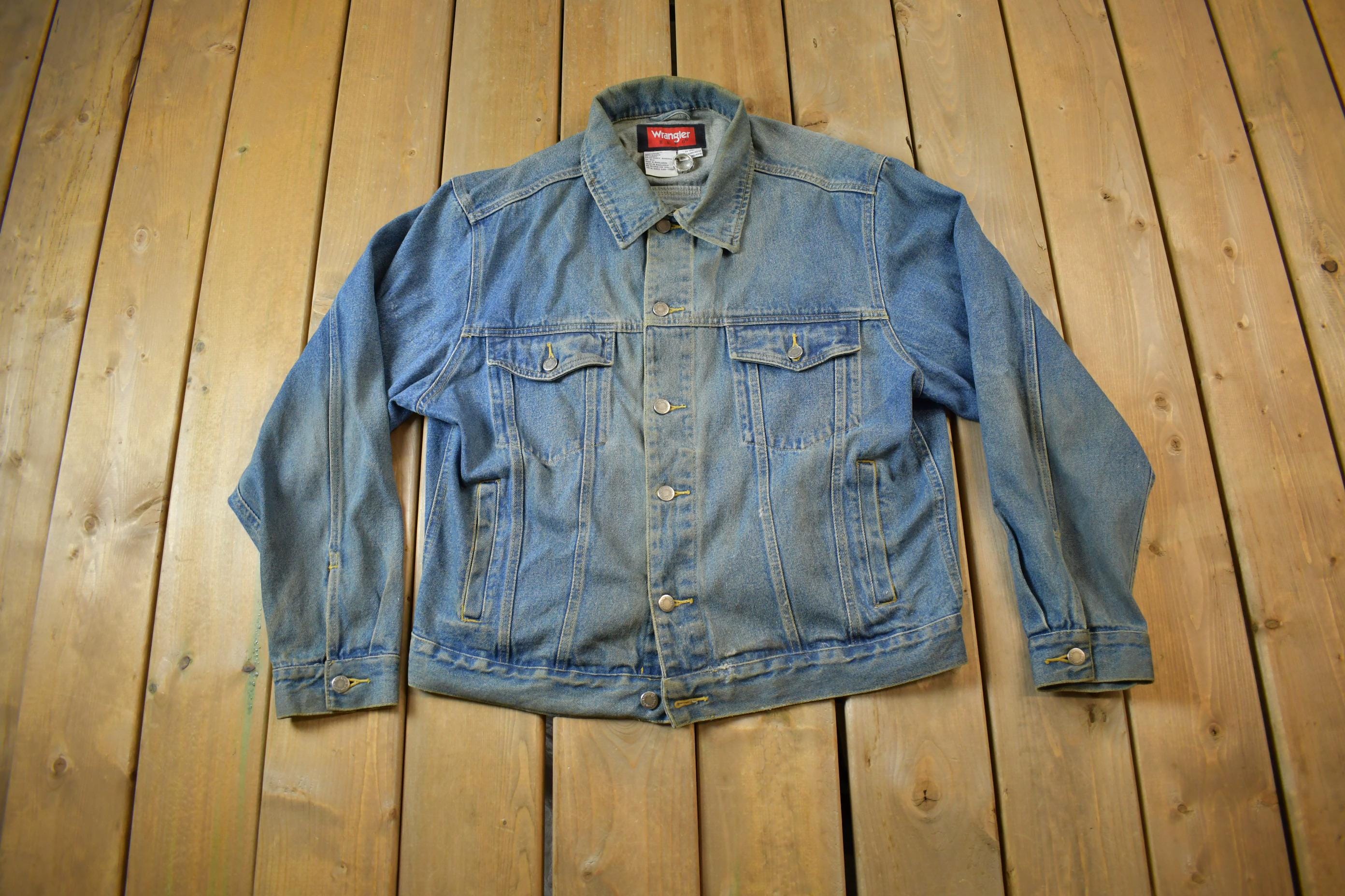 Vintage Y2K Wrangler Denim Trucker Jacket - Large